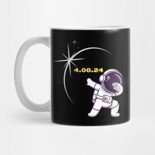 Total Solar Eclipse 2024 Funny Dabbing Astronaut Mug